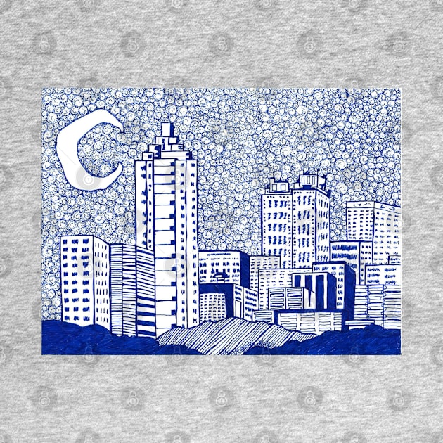 A Starry Night In Atlanta by Art of V. Cook